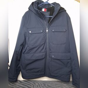 Men's Black Hooded Jacket